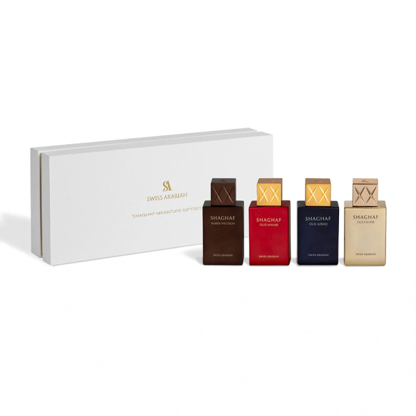 Shaghaf Giftset Ahmar - Azraq - Elixir - Amber Infusion 4x25ml