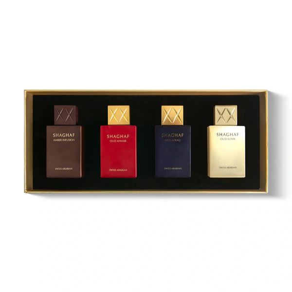 Shaghaf Giftset Ahmar - Azraq - Elixir - Amber Infusion 4x25ml