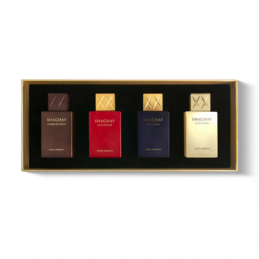 Shaghaf Giftset Ahmar - Azraq - Elixir - Amber Infusion 4x25ml