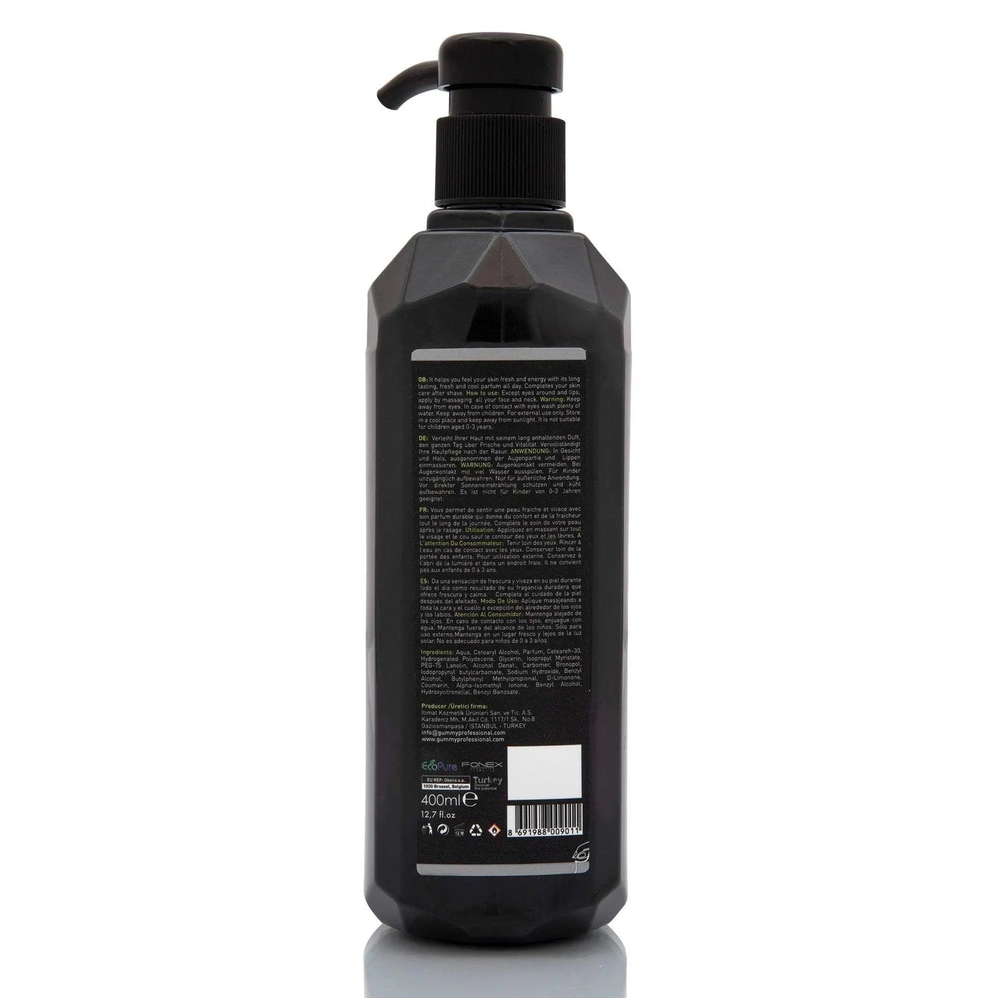 GUMMY CREAM COLOGNE 400 ML ONE MILEWIE BENUTZT MAN:
Warnung: Schutz vor Hitze und Licht. Vermeiden Sie den Kontakt mit Whit Eyes. Im Kontakt gründlich waschen. Von Kindern fernhalten.
PRODUKTBESCHREIBgummyOnKozmetikGUMMY CREAM COLOGNE