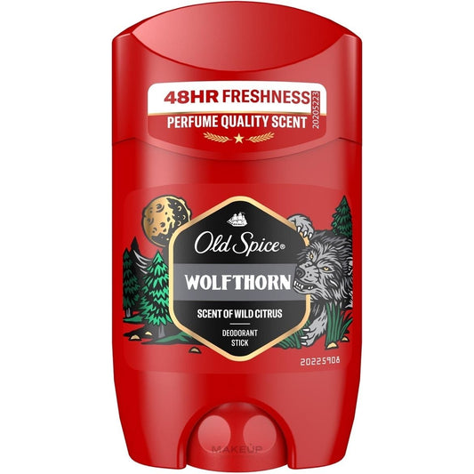 Old Spice Wolfthorn Men's Deodorant Stick: 48-Hour Freshness, Wild Citrus Scent