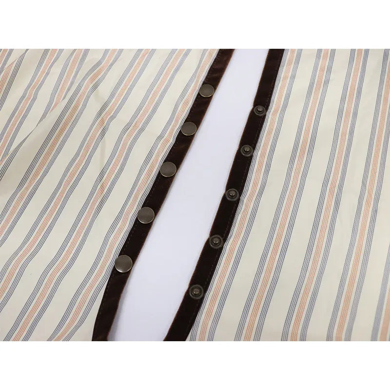 BROSH Classical Stripes Frisörkappa i 100% Polyester för Barberare