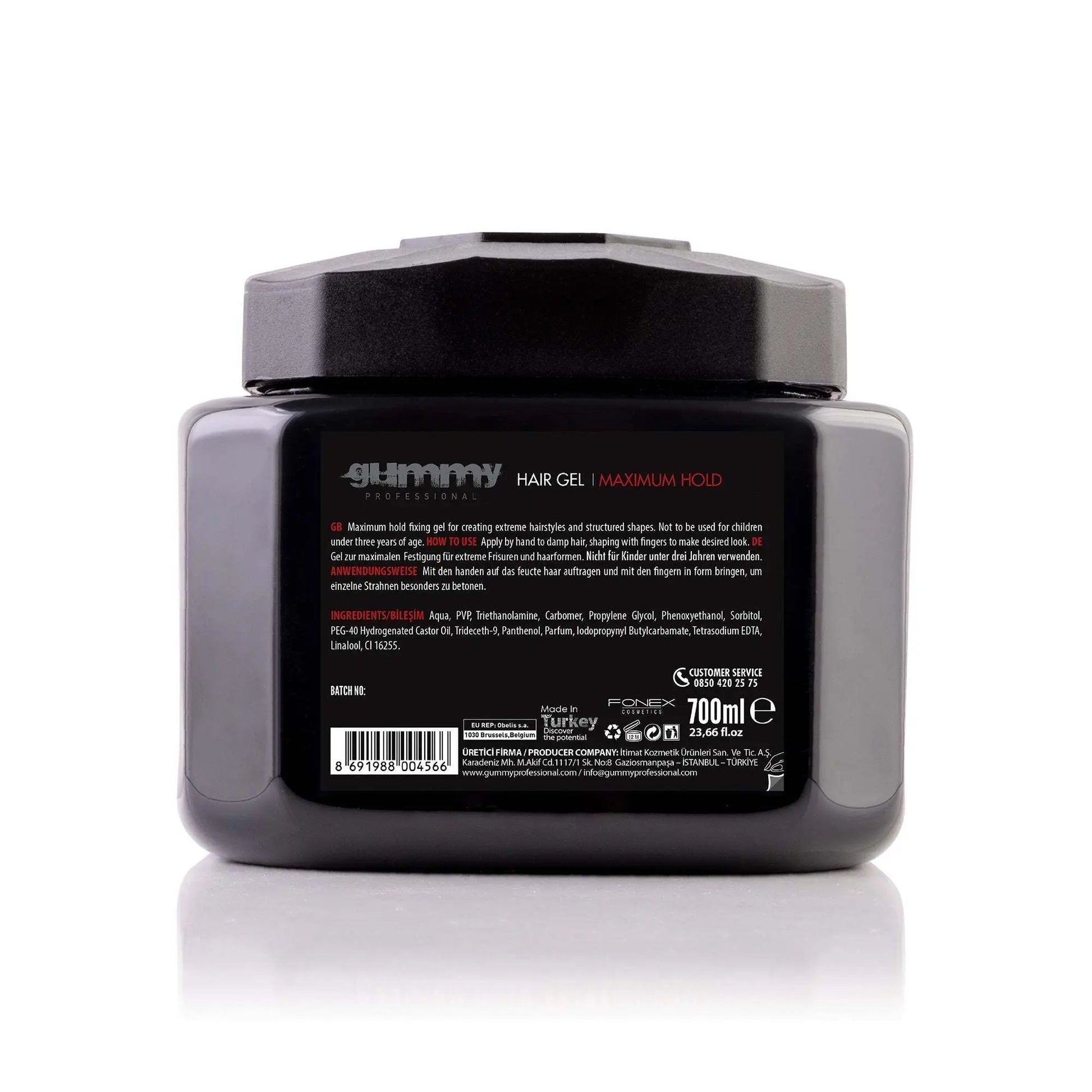 GUMMY HAARGEL 700 ML MAXIMALWIE BENUTZT MAN:
Tragen Sie von Hand auf feuchte Haare auf und formen Sie sie mit den Fingern, um den gewünschten Look zu erzielen.
PRODUKTBESCHREIBUNG:
Es ist idealgummyOnKozmetikGUMMY HAARGEL 700 ML