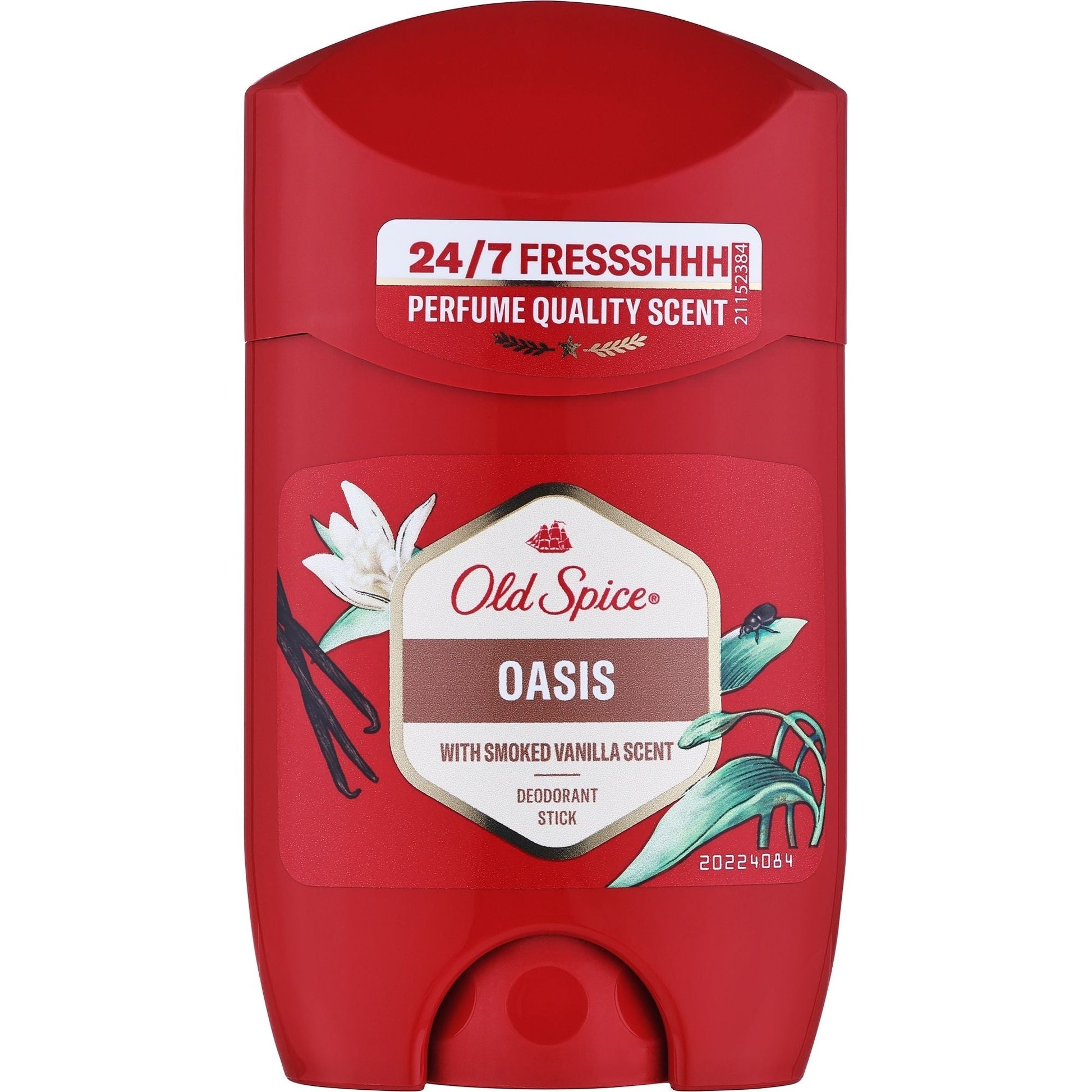 Old Spice Oasis Men's Deodorant Stick: 48-Hour Freshness, Vanilla & Amber Scent