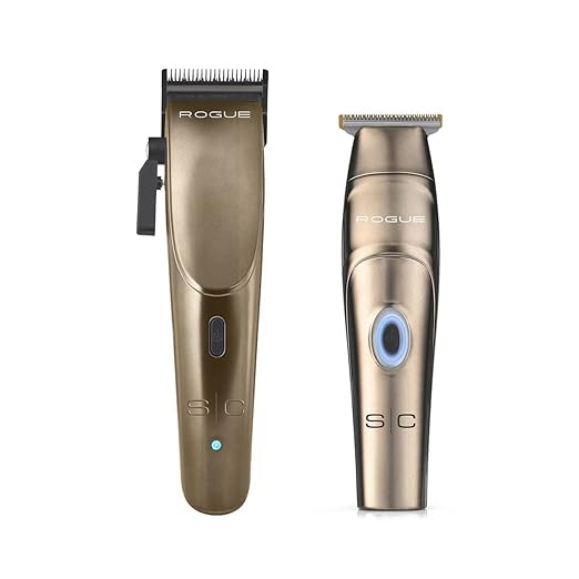 StyleCraft Rogue Professional 9V Magnetic Motor Cordless Clipper Trimmer Combo Matte Gunmetal