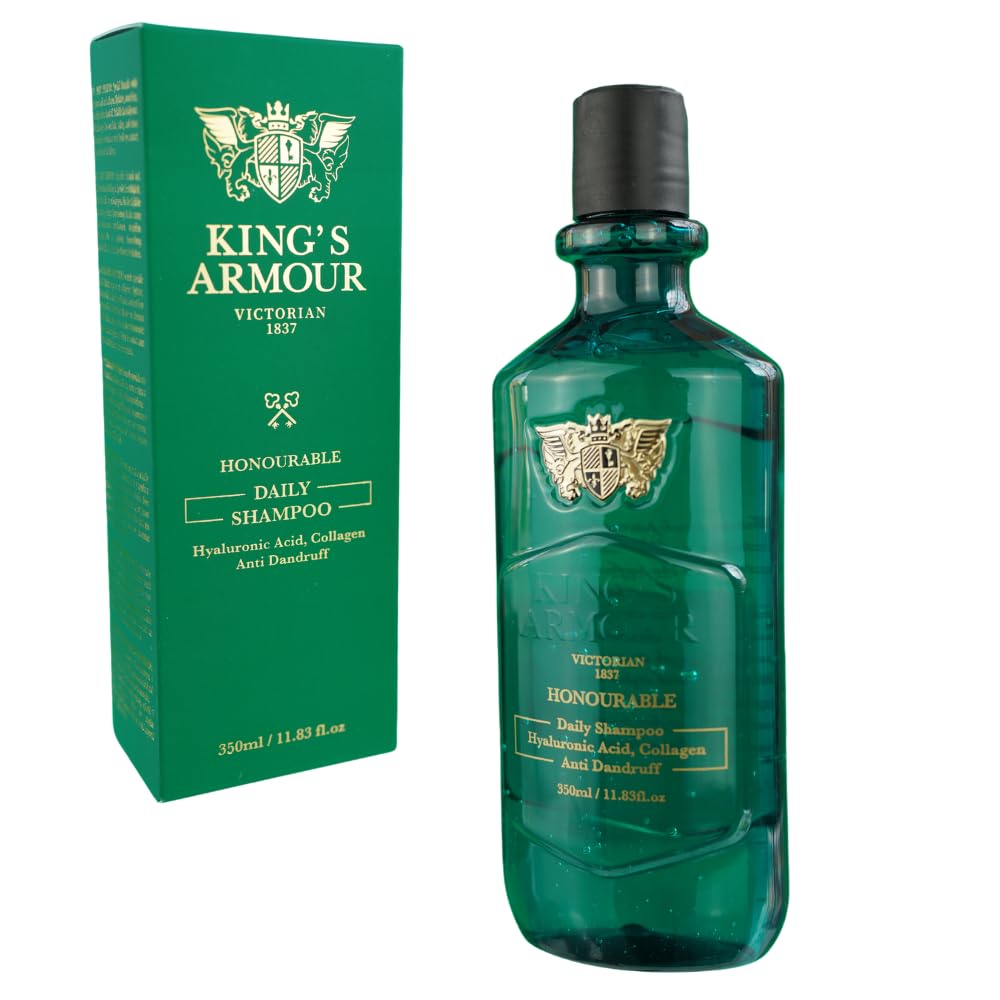King's Armour Honourable Daily Shampoo: Hyaluronic Acid, Collagen, Anti-Dandruff, 350ml