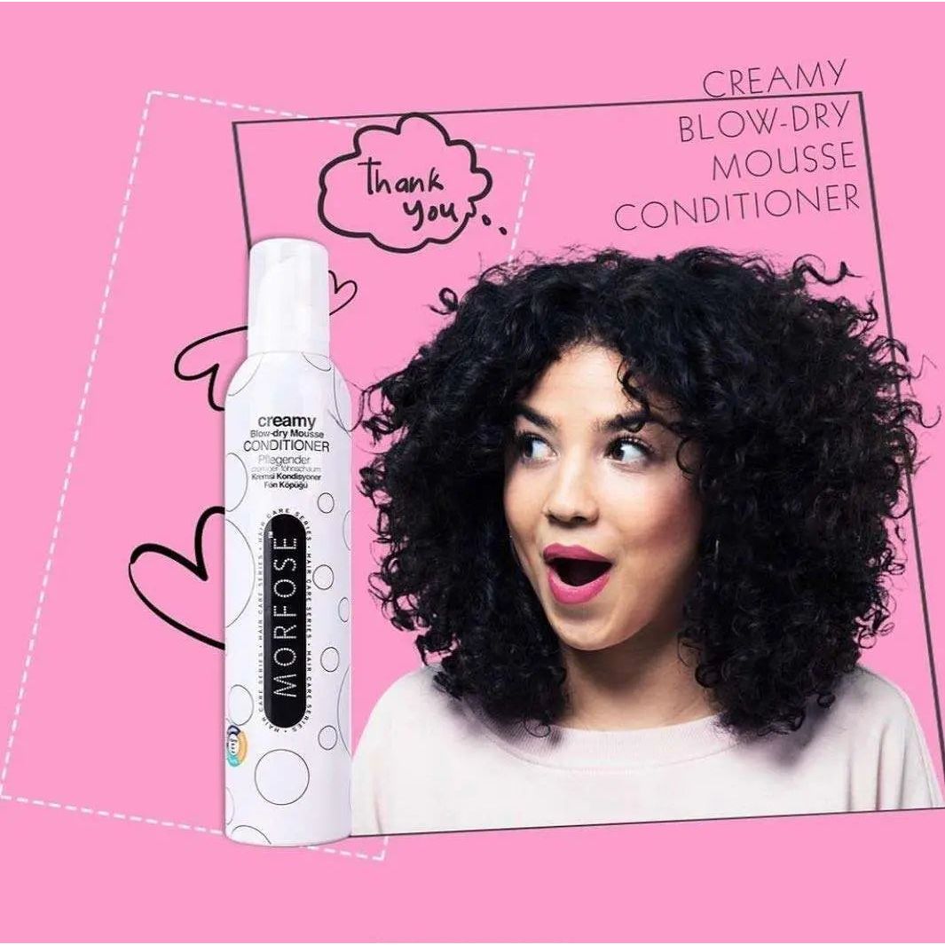 Morfose Creamy Blow-Dry Foam Conditioner: Hydrating Volume for Dry, Damaged Hair