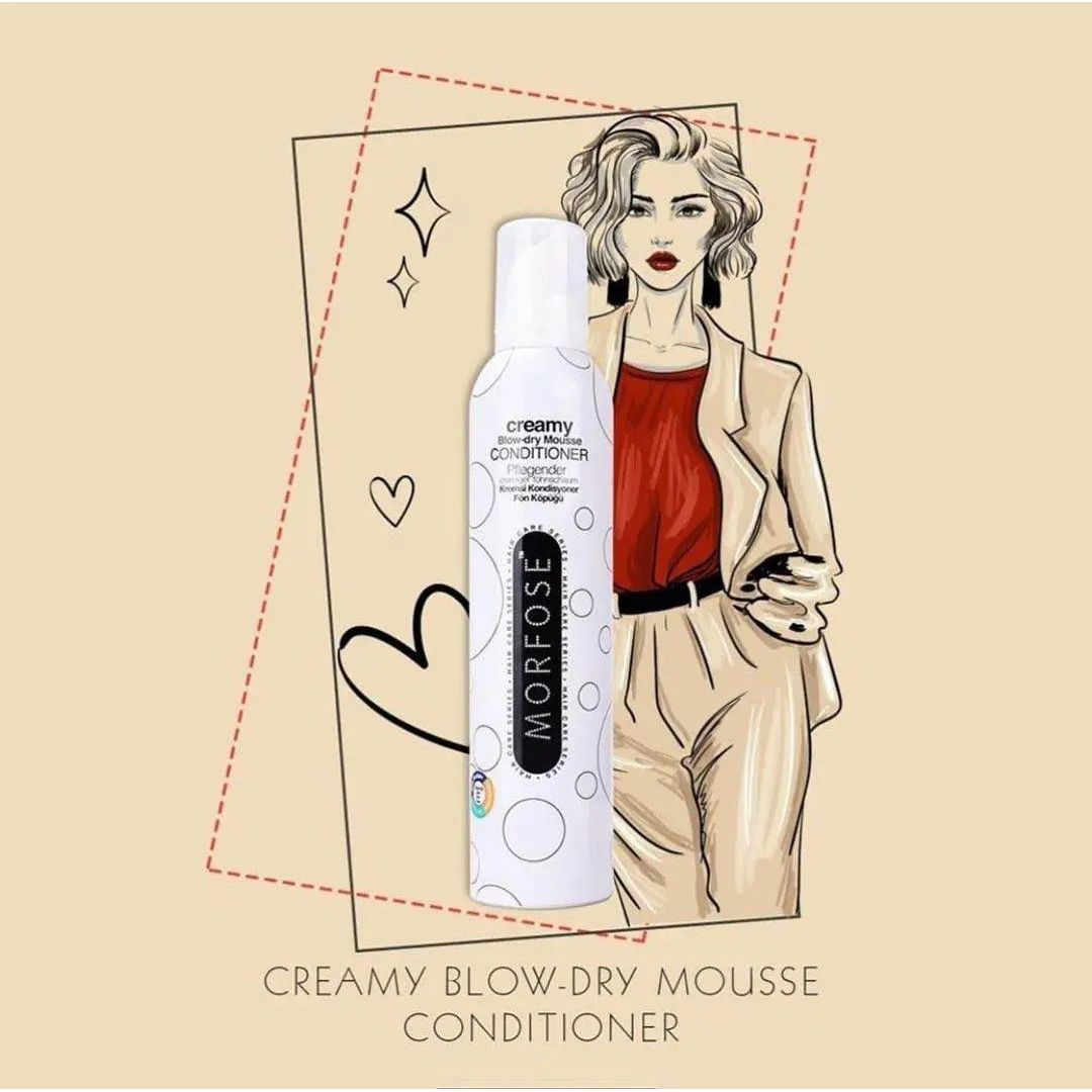 Morfose Creamy Föhnschaum Conditioner 300mlMorfose Creamy Blow-dry Conditioner 300ml
Pflegender Cremiger Föhnschaum
für mehr Volumen
besonders gut für Trockenes strapaziertes Haar
mit Milchproteinen und VitamHairMorfoseOnKozmetikMorfose Creamy Föhnschaum