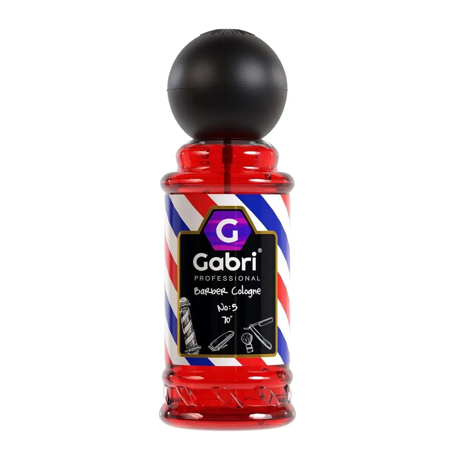 Gabri Barber Cologne After Shave Spray for Men 250ml - Aromatic, refreshing cologne with practical pump dispenser.