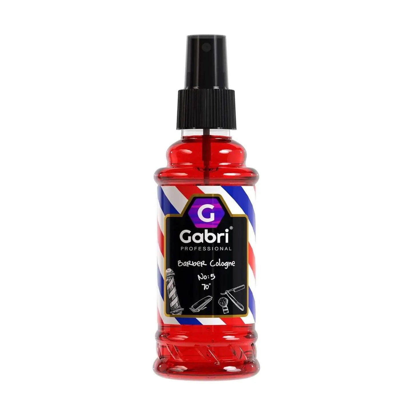 Gabri Barber Cologne 150 ml, aromatic after shave spray with pump dispenser, intense barber-style fragrance.