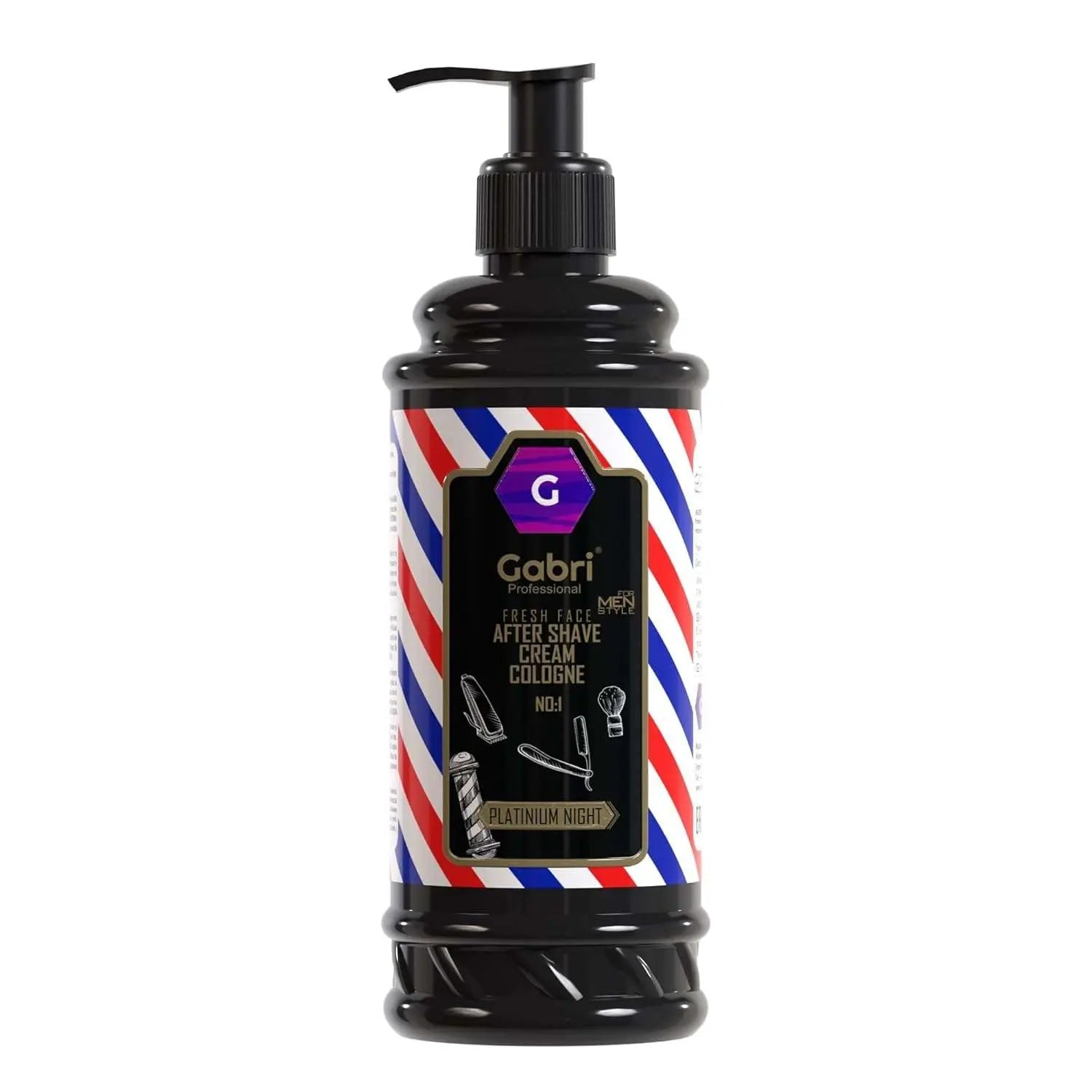 Gabri After Shave Cream & Cologne 2in1 – 400ml bottle with refreshing scent and soothing post-shave care.