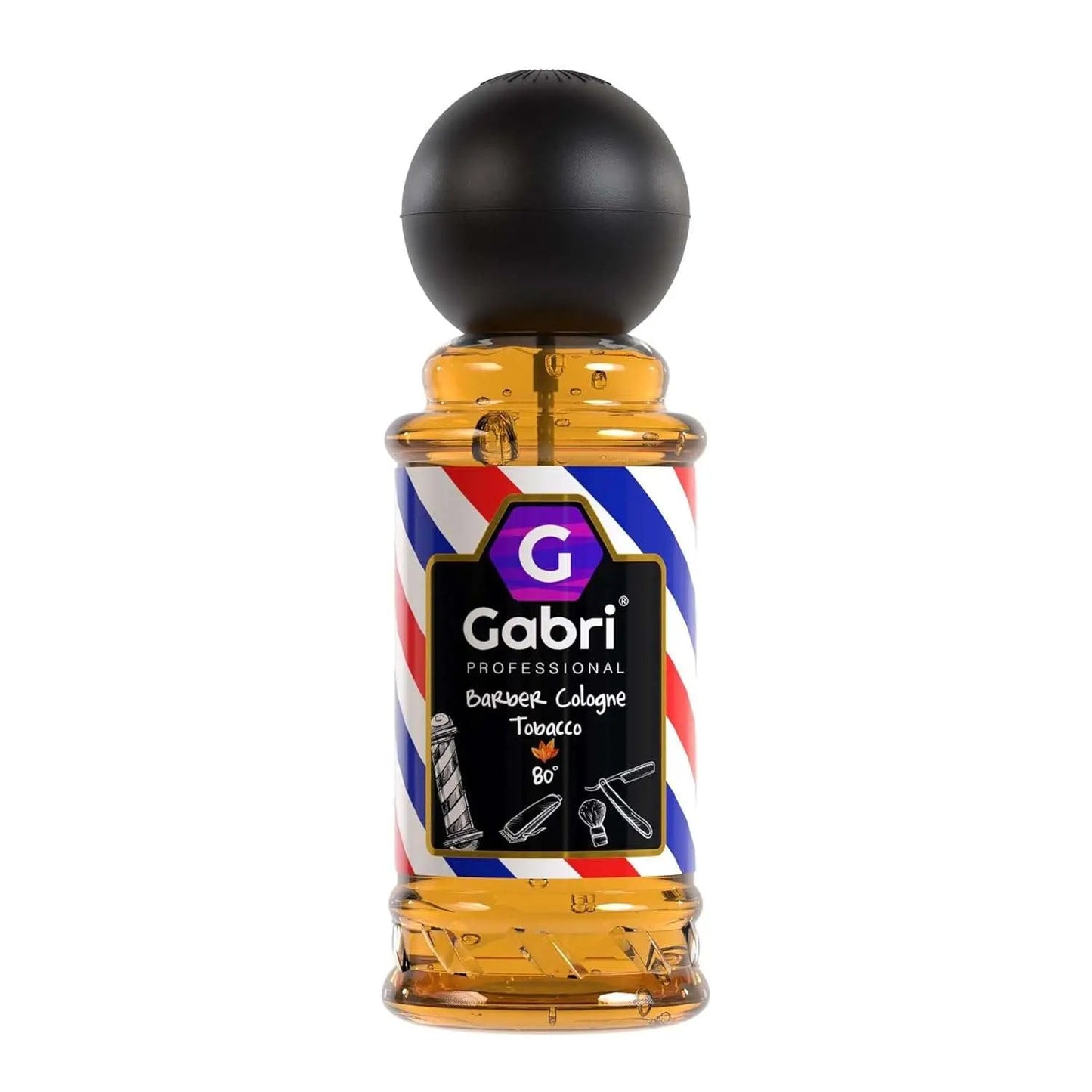 Gabri Barber Cologne 250ml after shave spray for men with practical pump dispenser.