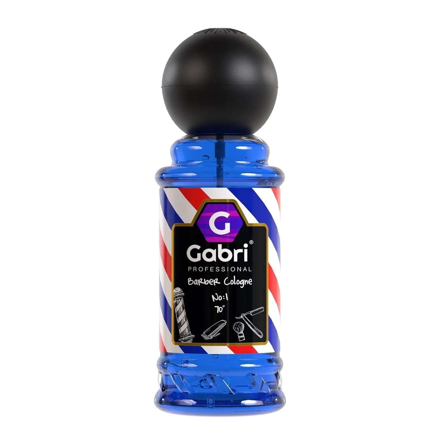 Gabri Barber Cologne – After Shave Spray für Männer 250ml with aromatic fragrance, barber-style design, and practical pump dispenser.