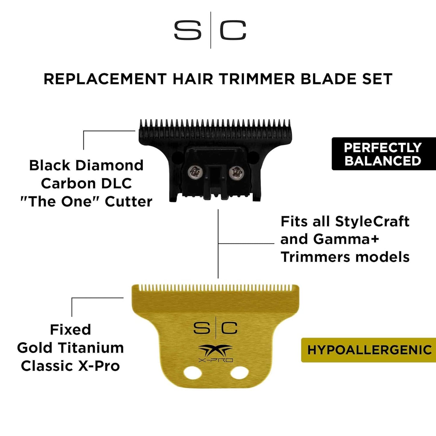 STYLECRAFT Flex Professional Cordless Hair Trimmer: Super-Torque Motor, Modular Lids