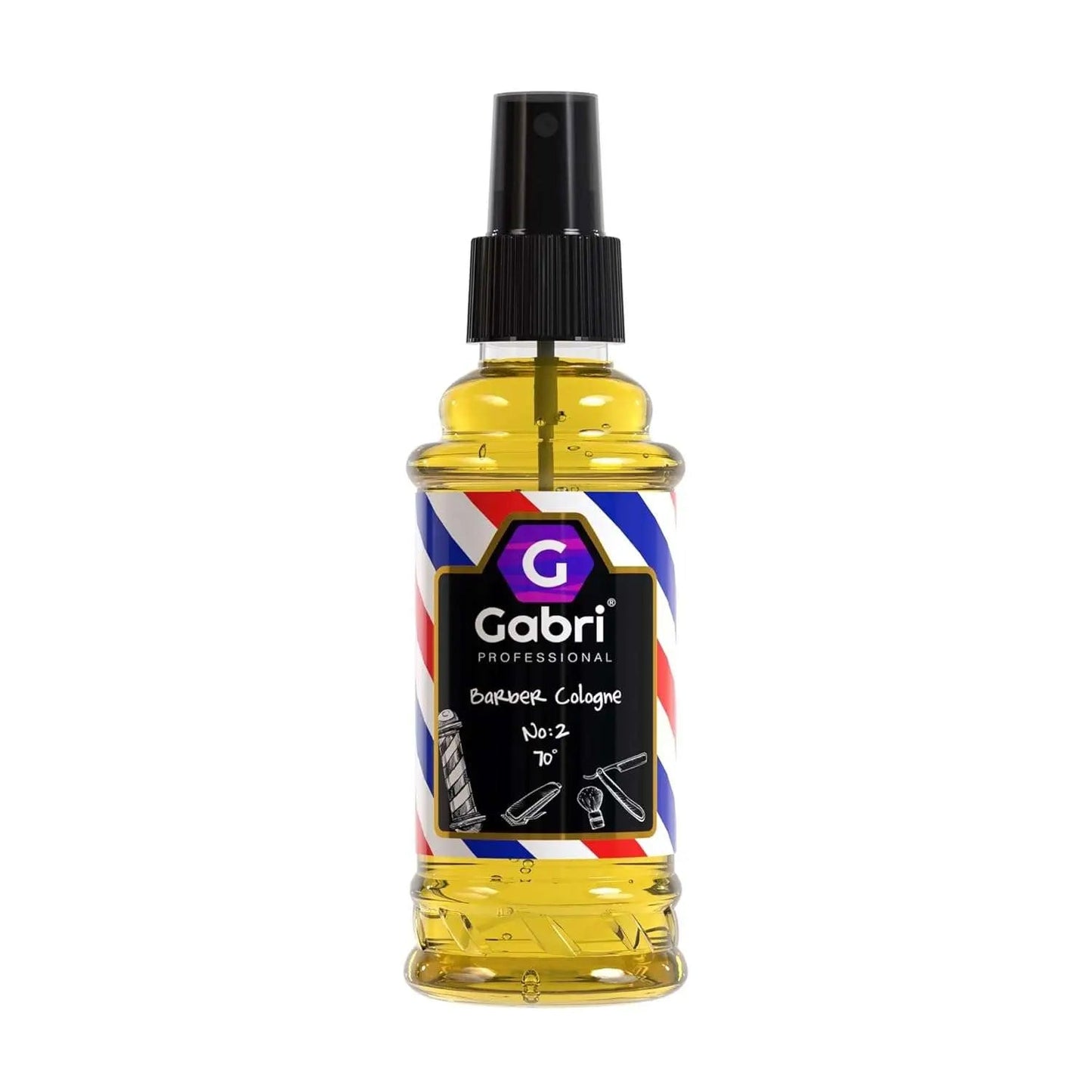 Gabri Barber Cologne After Shave Spray for Men 150 ml with intense aromatic scent and pump dispenser.