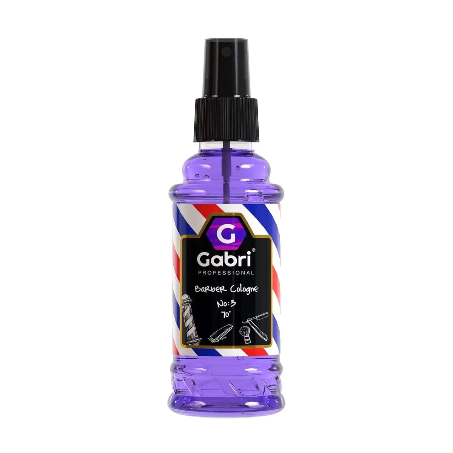 Gabri Barber Cologne After Shave Spray for Men 150 ml with aromatic fresh scent and pump dispenser.