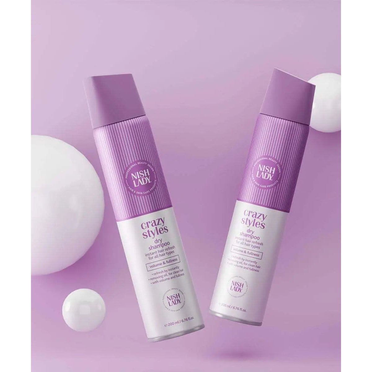 NishLady Crazy Styles Volume-Boosting Magic Dry Shampoo for Instant Hair Refresh