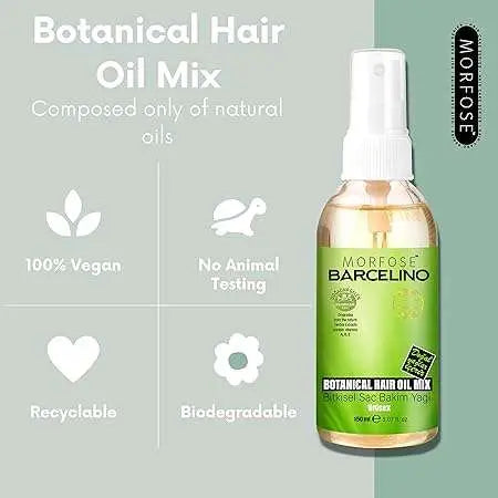 Morfose Barcelino Hair Care Oil: Deeply Nourishing, Frizz-Free Shine, 5.07 fl oz