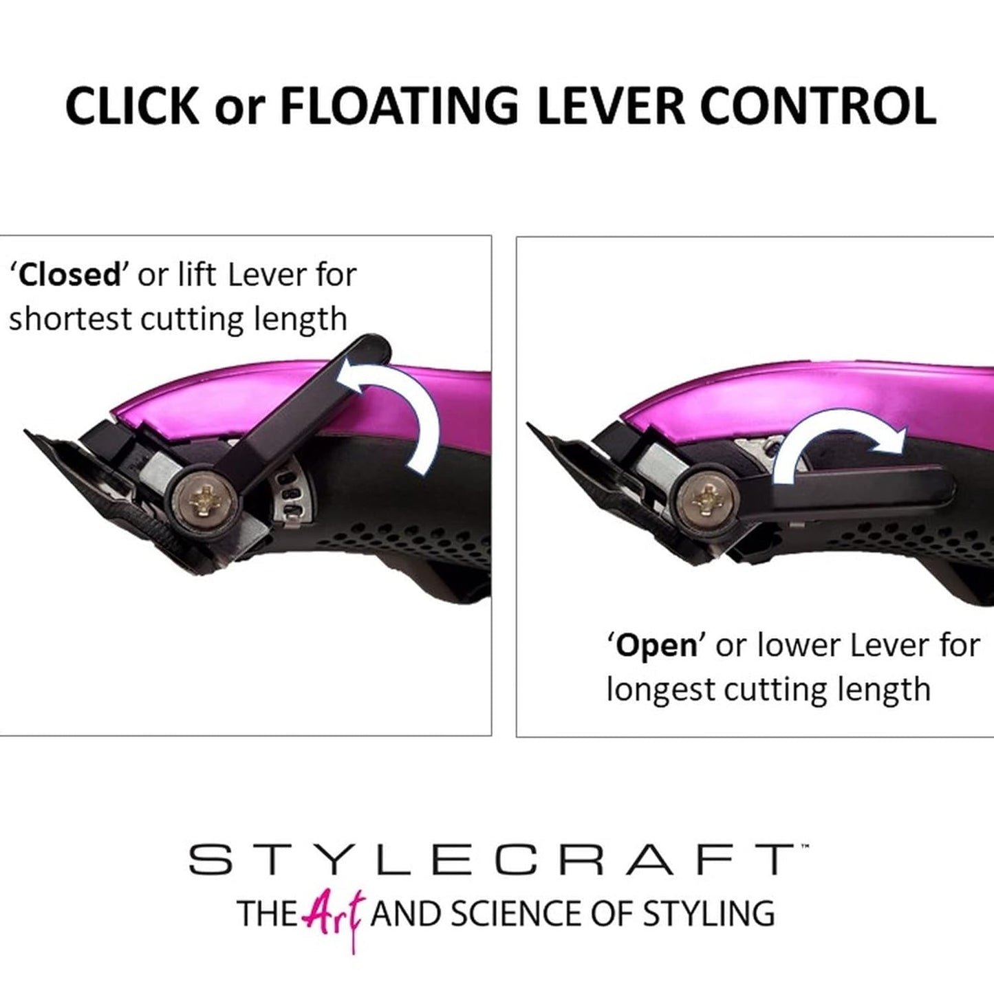 StyleCraft Ergo Pro Cordless Magnetic Clipper Kit with 5 Guards & Lids