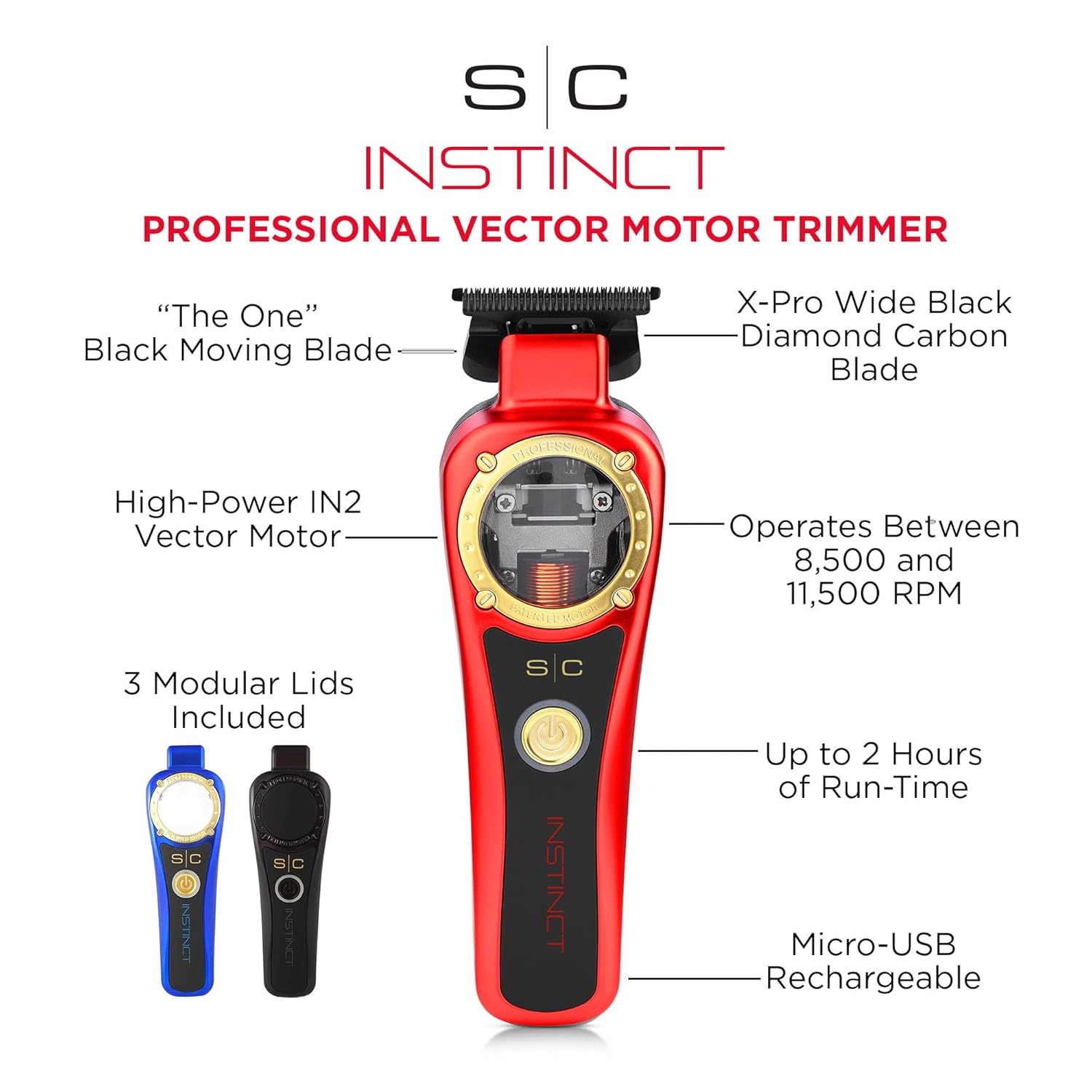 Stylecraft Instinct Professional Cordless Hair Trimmer Vector Motor Torque Control