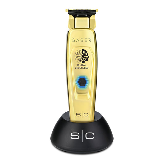 StyleCraft Saber Precision Professional Digital Brushless Cordless Hair Trimmer - Full Metal