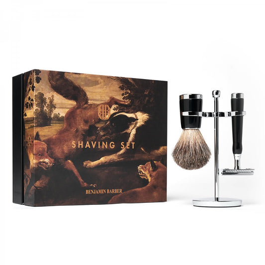 Benjamin Barber Classic 3-delars Rakset Ebony - Säkerhetshyvel