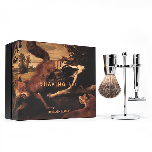 Benjamin Barber Classic 3-delars Rakset Chrome - Säkerhetshyvel