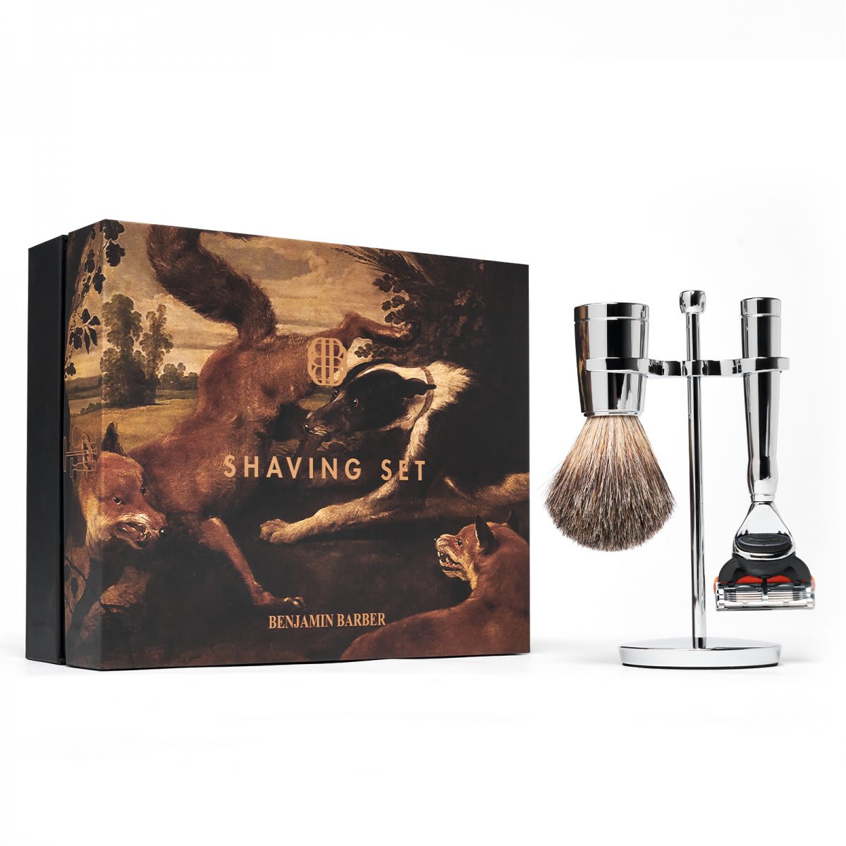 Benjamin Barber Classic 3-delars Rakset Chrome - Gillette Fusion