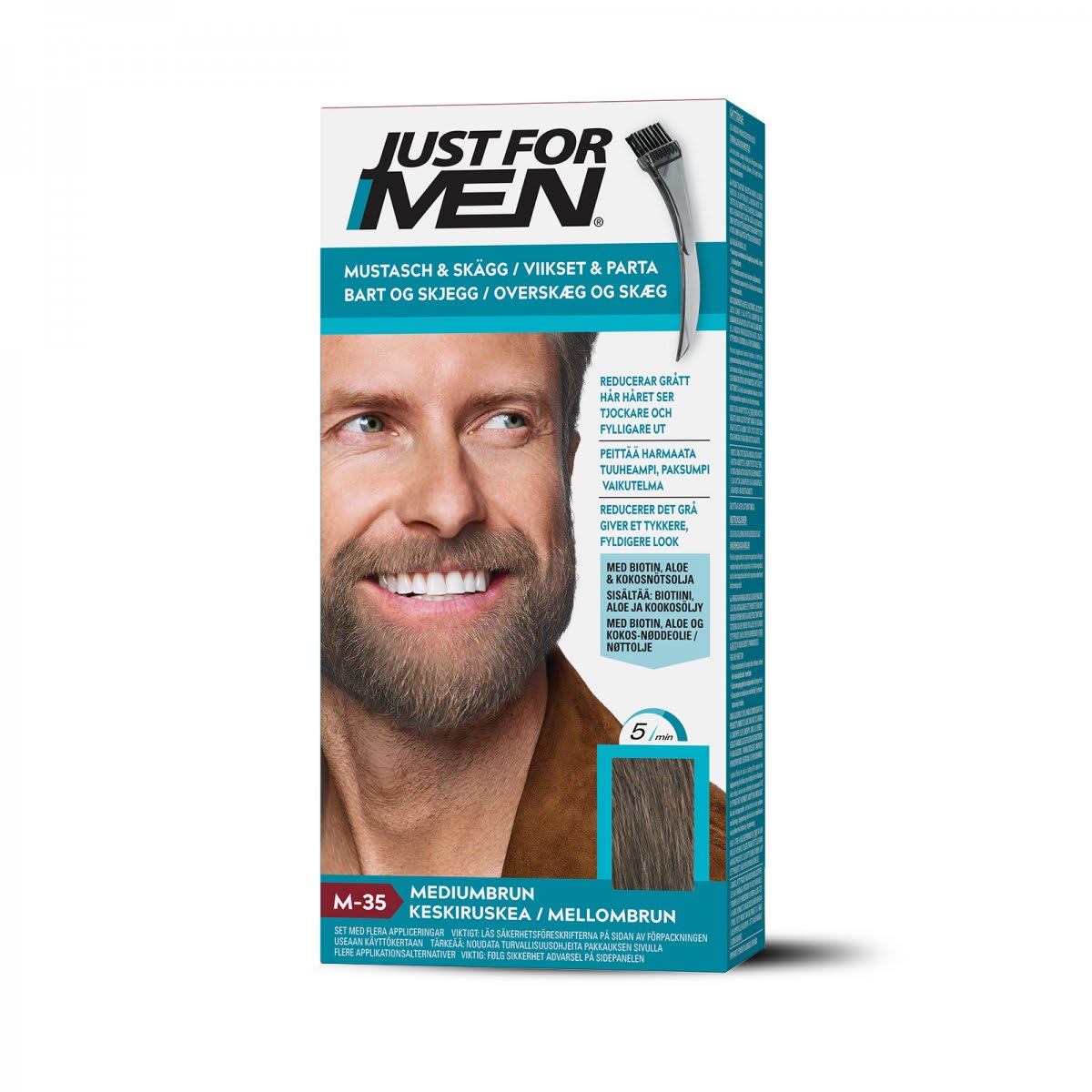 Just For Men Skägg- och polisongfärg – Mediumbrun