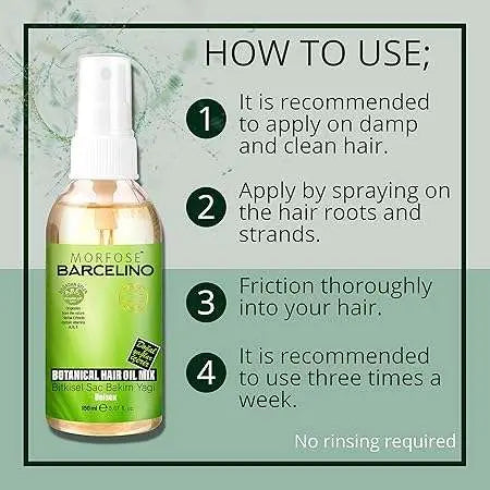 Morfose Barcelino Hair Care Oil: Deeply Nourishing, Frizz-Free Shine, 5.07 fl oz