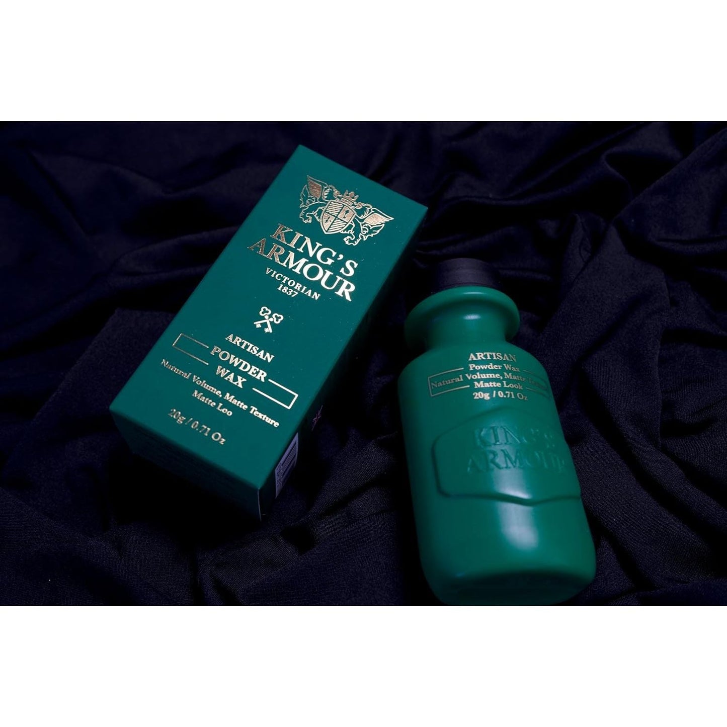 King's Armour Artisan Hair Powder Wax: Natural Volume, Strong Hold, Matte Finish