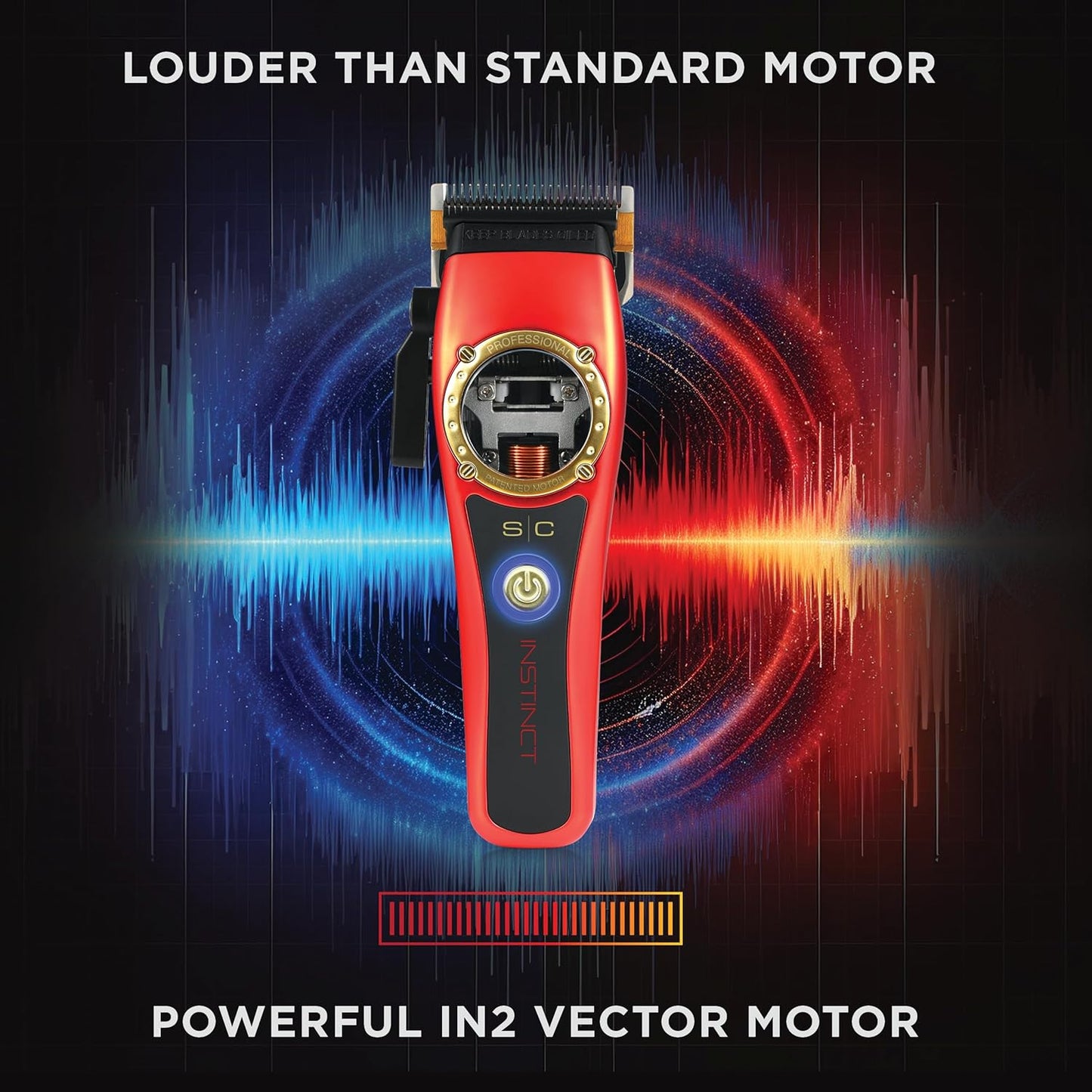 Stylecraft Instinct Professional Cordless Hair Clipper: Vector Motor, Torque Control, Modular Lids