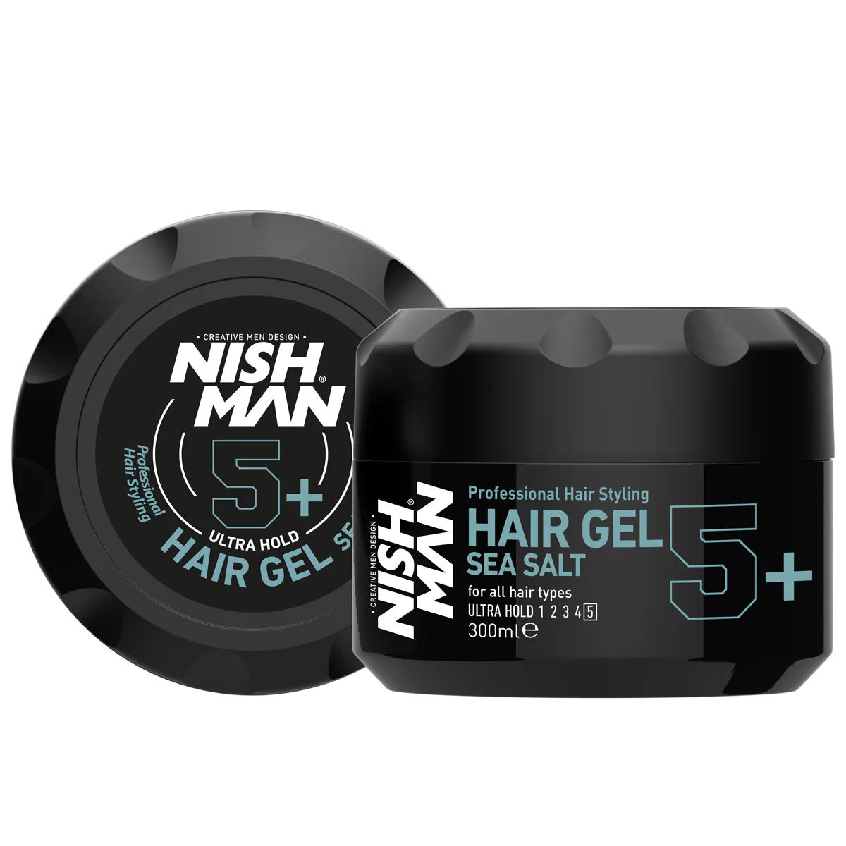 Nish Man 5+ Sea Salt Hair Gel for Textured Beachy Waves 10.1 fl oz