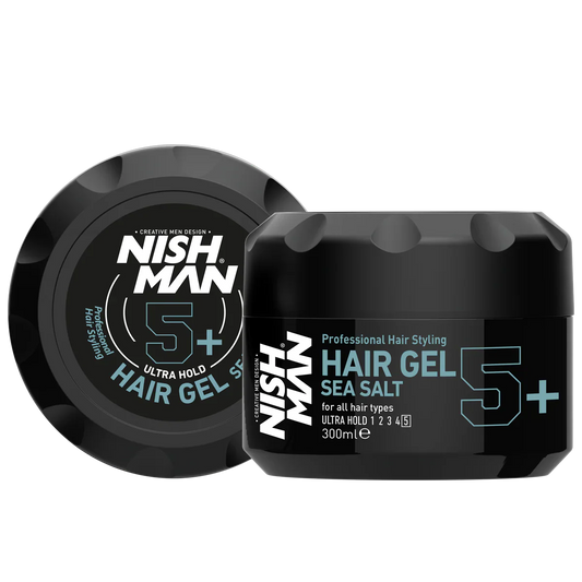 Nish Man 5+ Sea Salt Hair Gel for Textured Beachy Waves 10.1 fl oz