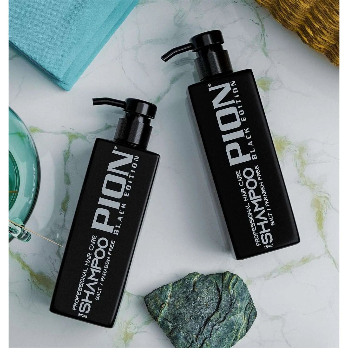 Pion Black Edition Keratin Repair Shampoo for Dry, Damaged, Color-Treated Hair