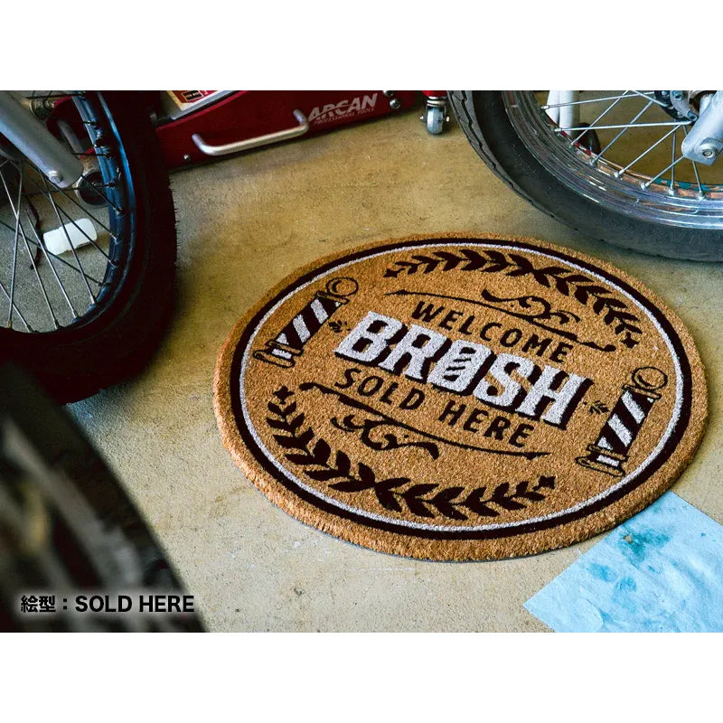 Brosh Welcome Mat, Rund Dörrmatta i Kokosfiber, We're Open