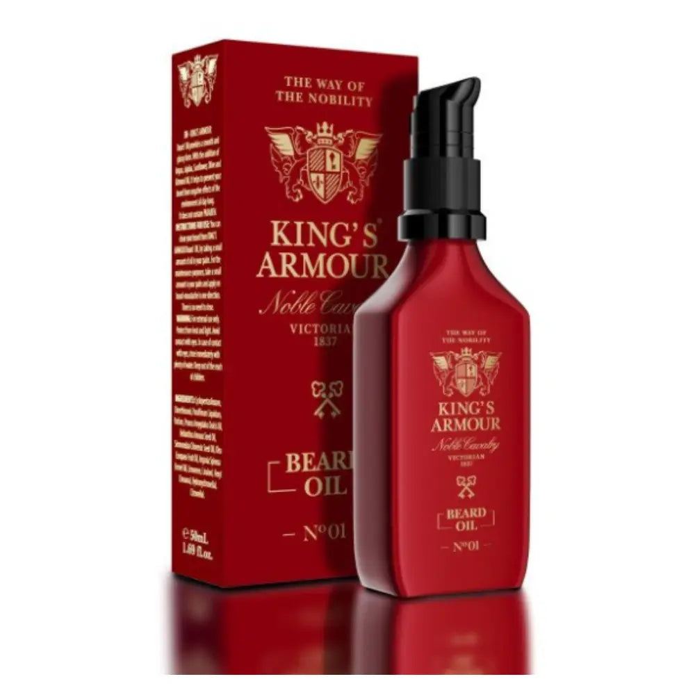 King's Armour Premium Beard Oil for Men - Jojoba, Argan, Sweet Almond - 1.7 fl oz