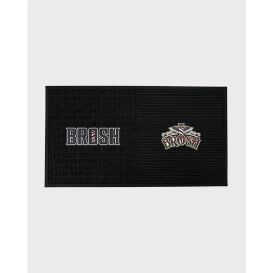 Brosh Logo Verktygsmatta, Halkfri Arbetsyta för Professionella Barberare
