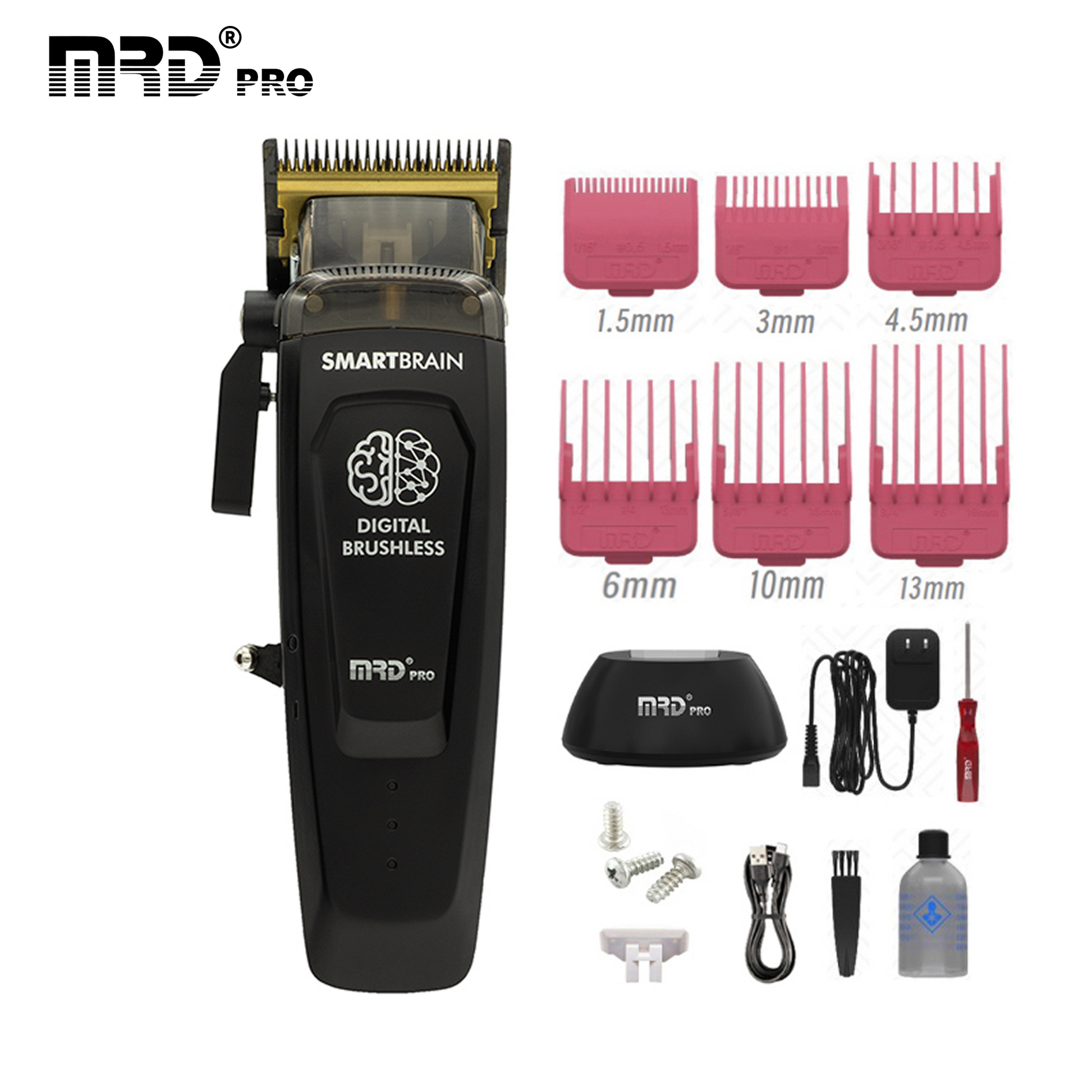 MRD Pro Smart Brain HC 90-4 Professionell Hårklippare Svart