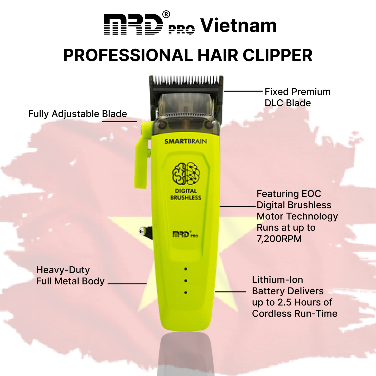 MRD Pro Smart Brain HC 90-4 Hårtrimmer – Intelligent Teknik