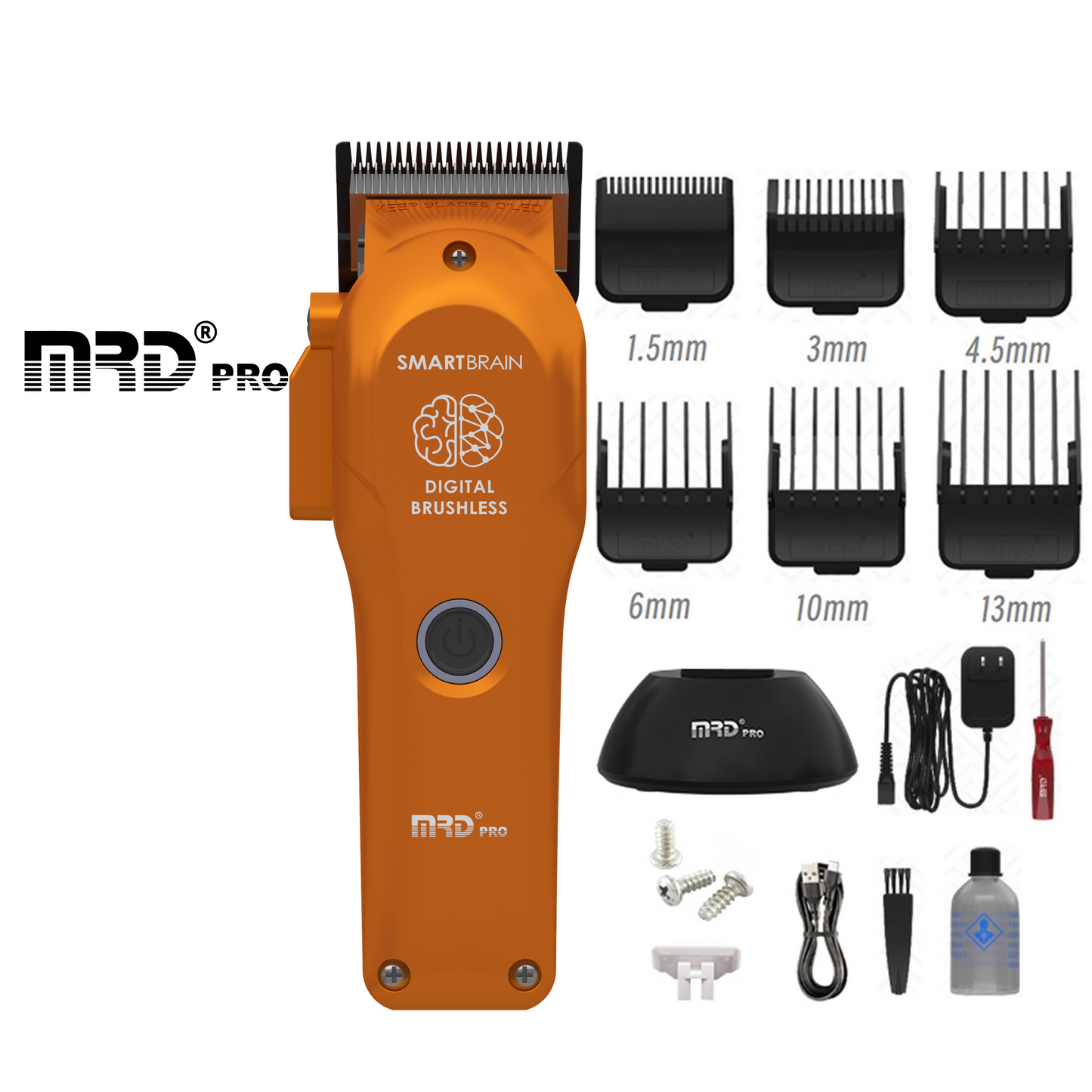 MRD Pro HC-3969ST Smart Brain Precision-hårtrimmer, Orange