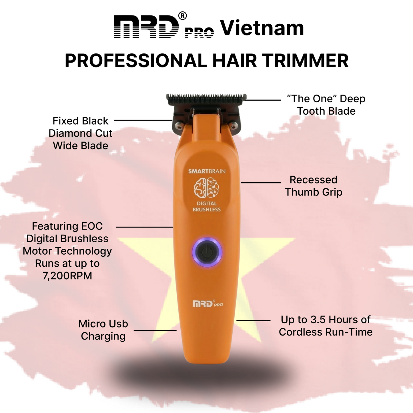 MRD Pro GMT 3969ST Hårtrimmer för Precision och Skarpa Linjer