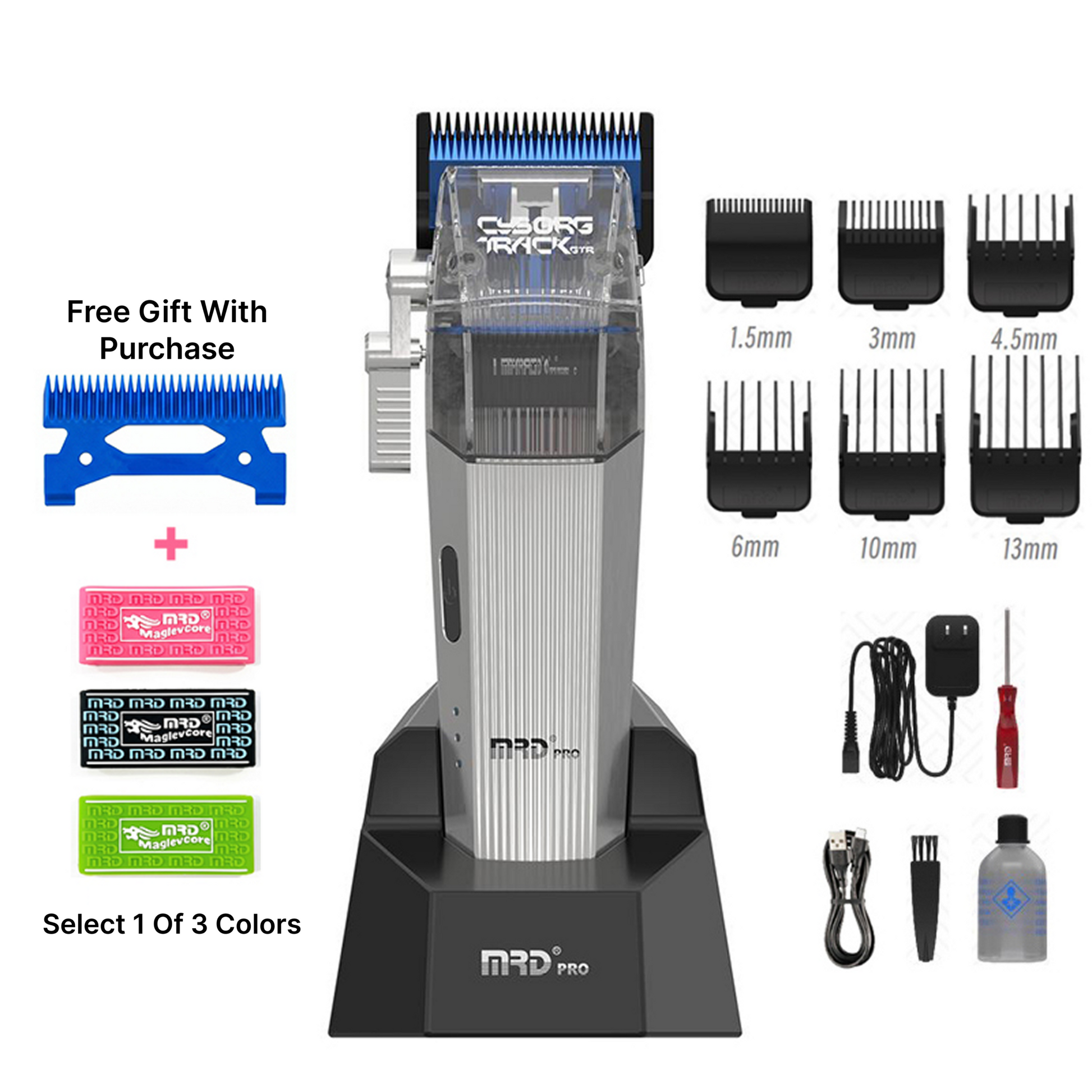 MRD Pro Cyborg Pro 2026 Hårtrimmer i Full Metall, Silver