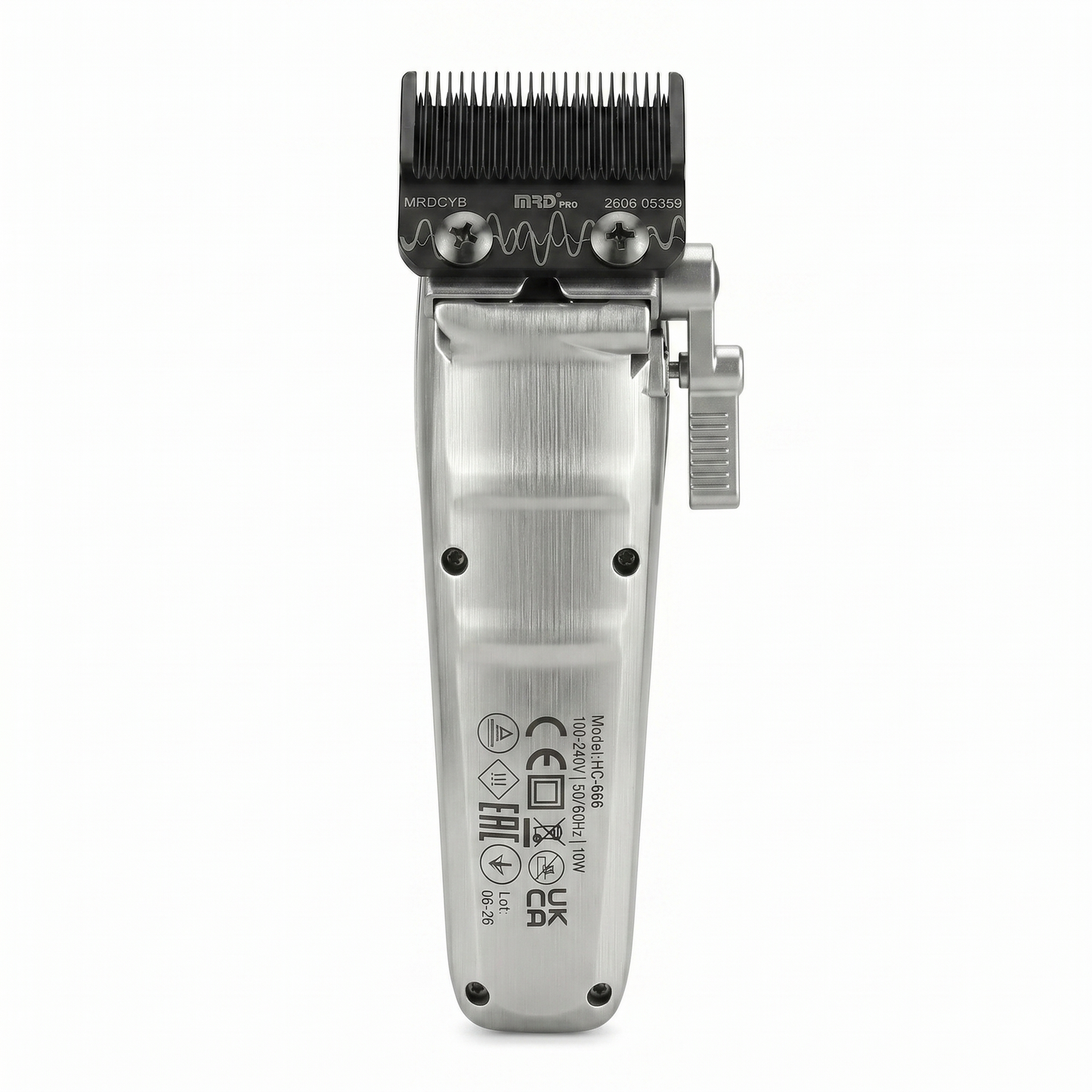 MRD Pro Cyborg Pro 2026 Hårtrimmer i Full Metall, Silver