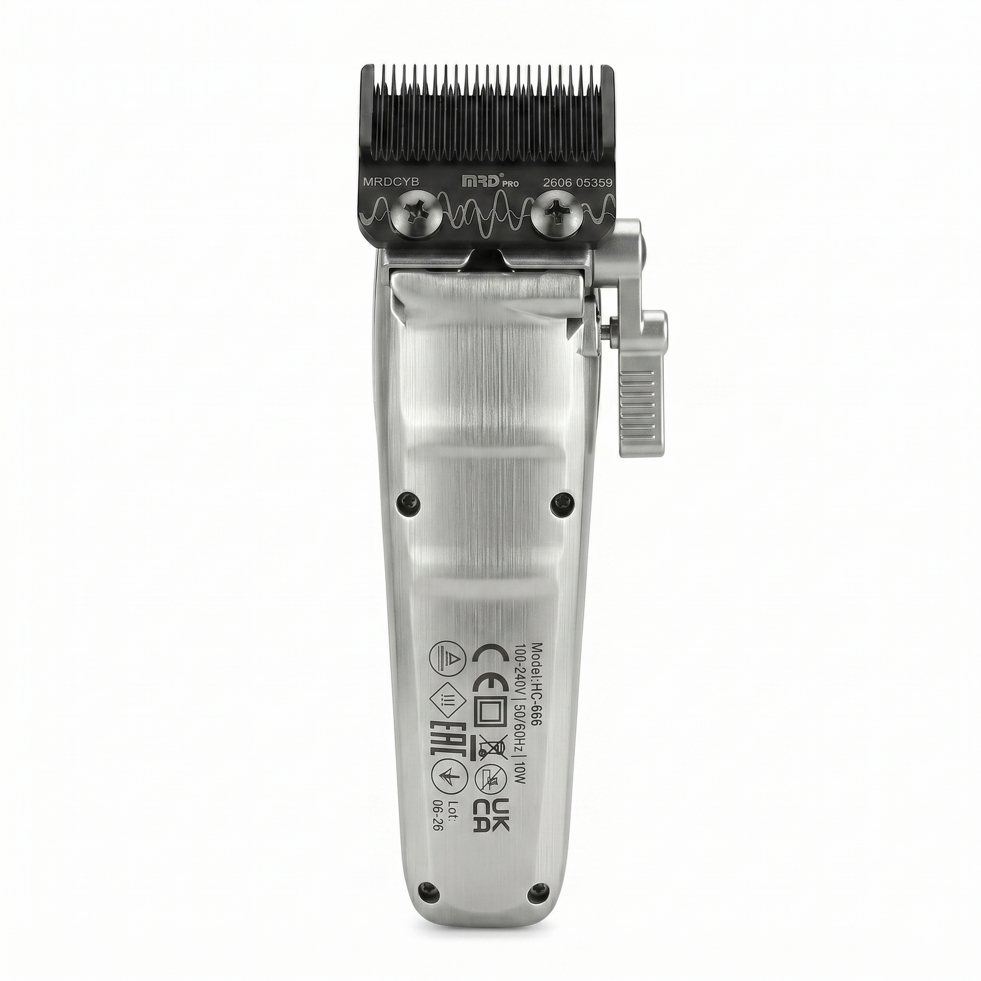 MRD Pro Cyborg Pro 2026 Hårtrimmer i Full Metall, Silver