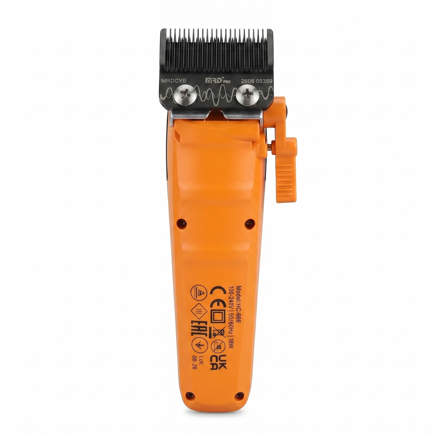 MRD Pro Cyborg 2026 Sladdlös Hårtrimmer, Full Metall, Orange