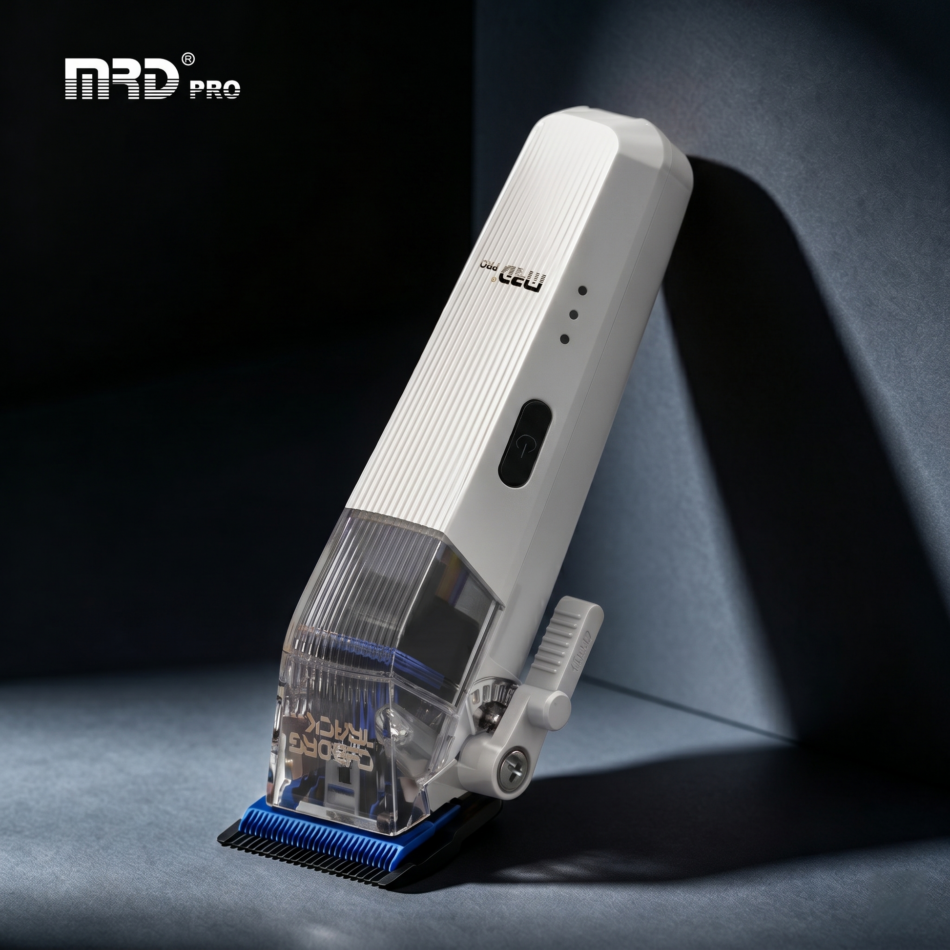 MRDpro Cyborg 2026 Hårtrimmer – Professionell Trådlös Full Metall, Vit
