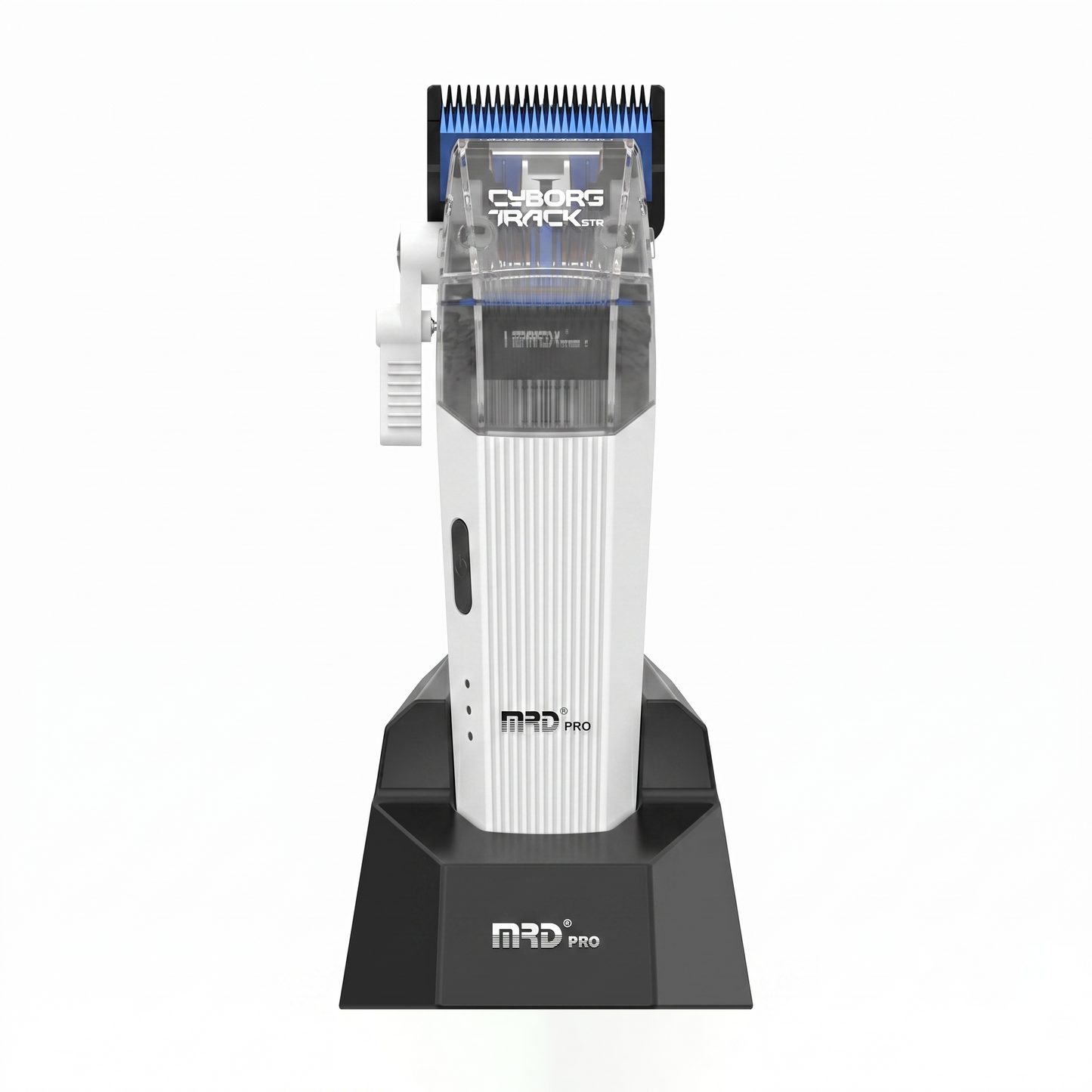 MRDpro Cyborg 2026 Hårtrimmer – Professionell Trådlös Full Metall, Vit