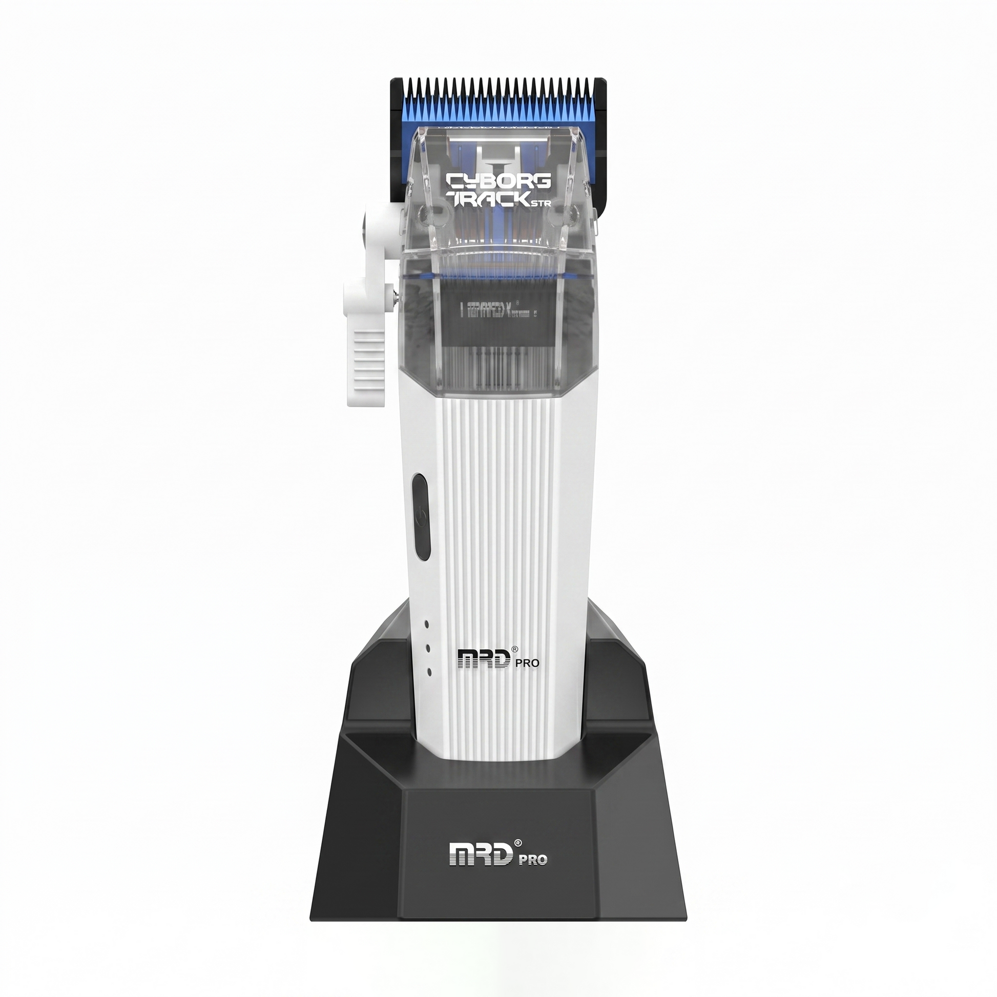 MRDpro Cyborg 2026 Hårtrimmer – Professionell Trådlös Full Metall, Vit