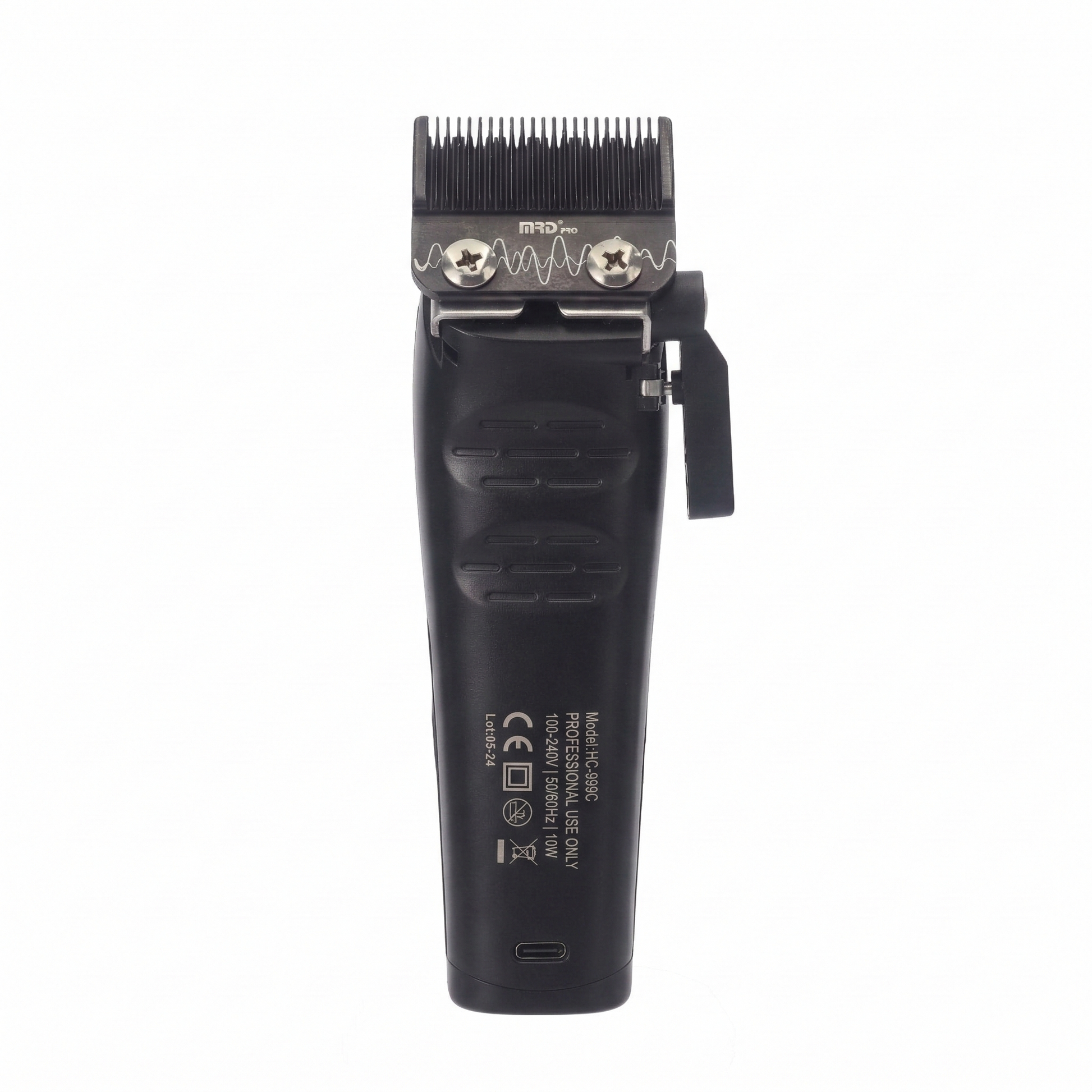 MRD Pro HC-999 XPRO-BLACK Professionell Hårtrimmer, Justerbart Blad